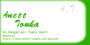 anett tomka business card